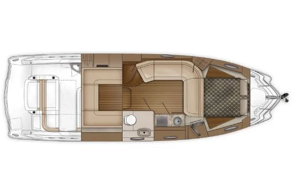 Slide: The Image of Manufacturer Provided Image: Top view layout of 2015 Chaparral 310 Signature boat interior. - 37