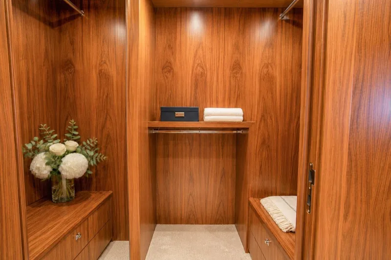 Slide: The Image of Luxurious wooden interior of 2014 Sunseeker 131 Yacht with elegant decor. - 37