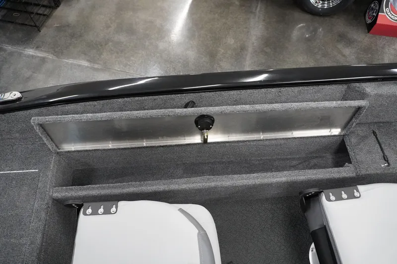 Slide: The Image of 2027 Tracker Pro Guide V-16 WT boat interior storage compartment with seating. - 10