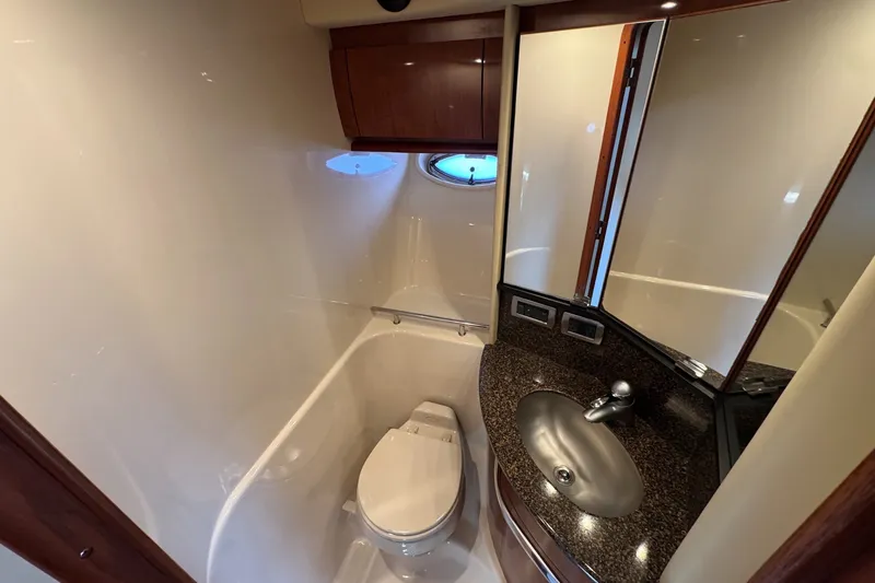 Slide: The Image of Luxurious bathroom in 2006 Sea Ray 44 Sundancer yacht with modern fixtures. - 23