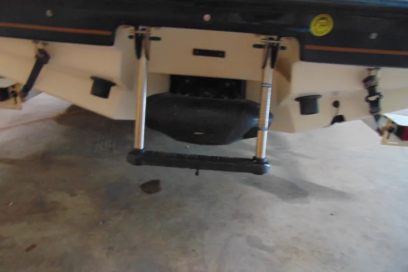 Slide: The Image of Rear view of a 2001 Sea-Doo Utopia 185 boat with a swim platform and ladder. - 5