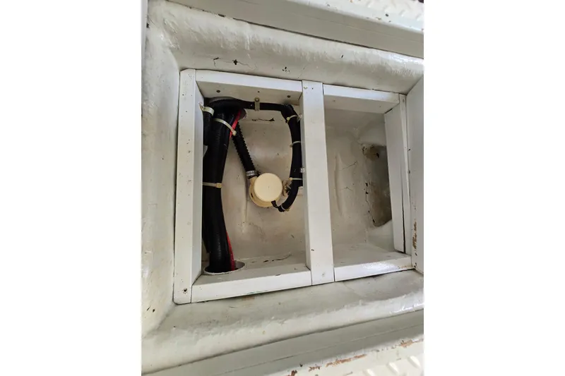 Slide: The Image of Boat compartment with wiring, Grand Harbour 58, 2004 model. - 126
