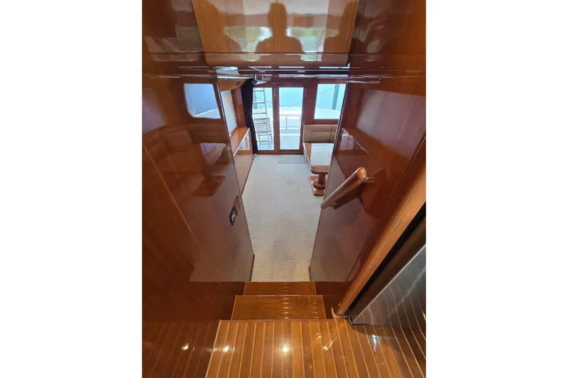 Slide: The Image of Luxurious interior of 2004 Grand Harbour 58 yacht with polished wood finish. - 40
