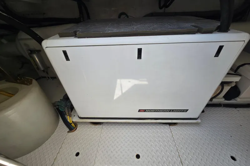 Slide: The Image of Northern Lights generator in 2004 Grand Harbour 58 yacht engine room. - 109