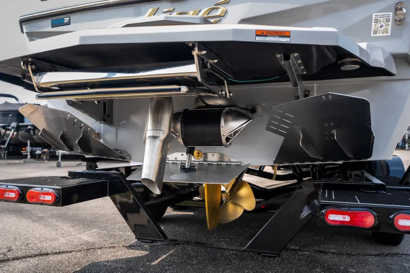 Slide: The Image of 2026 Tigé Z3 boat rear view showcasing propeller and advanced TAPS 3T technology. - 16