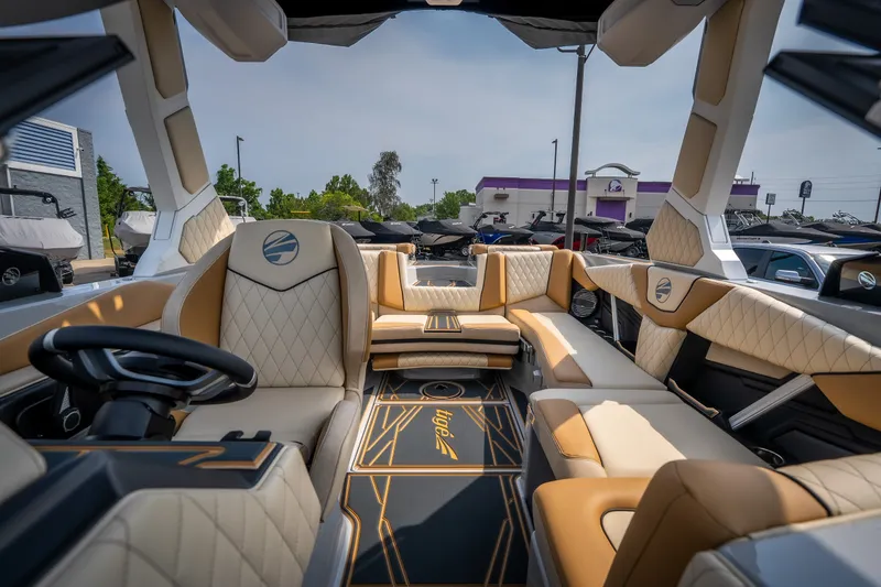 Slide: The Image of Luxurious interior of 2026 Tigé Z3 boat with elegant seating and modern design. - 30