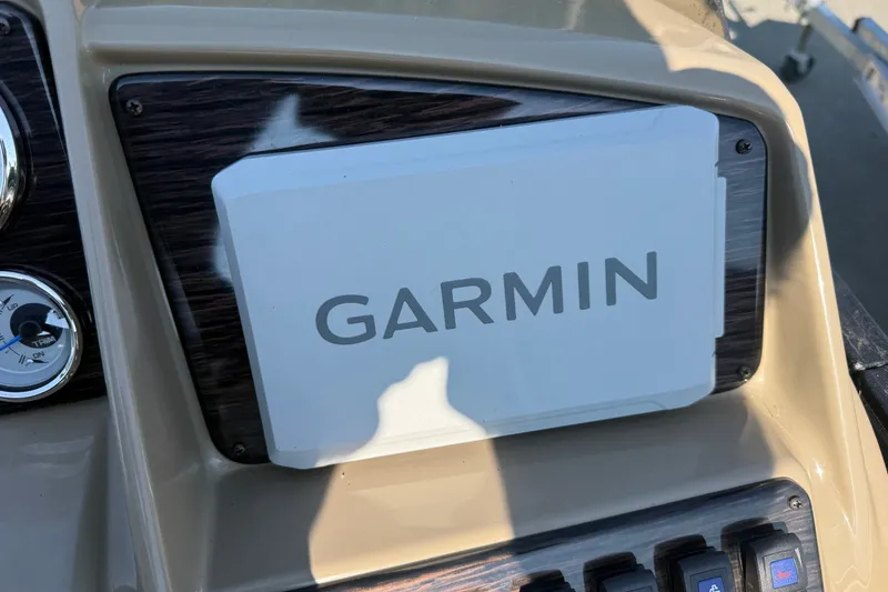 Slide: The Image of Dashboard of 2023 Sylvan Mirage X X1 featuring Garmin navigation system. - 27