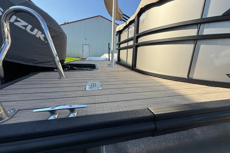 Slide: The Image of 2023 Sylvan Mirage X X1 boat deck with sleek design and modern features. - 6