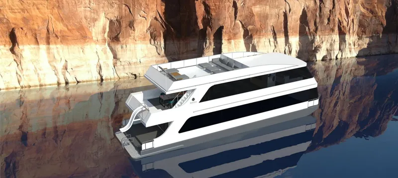 The Image of Luxury Adonia Legacy Share #11 yacht, 2022 model, cruising near scenic cliffs. - 0