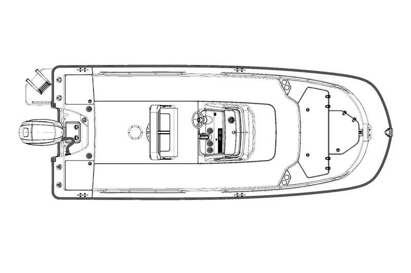 Slide: The Image of Manufacturer Provided Image: Top view of 2019 Boston Whaler 210 Montauk boat layout. - 17