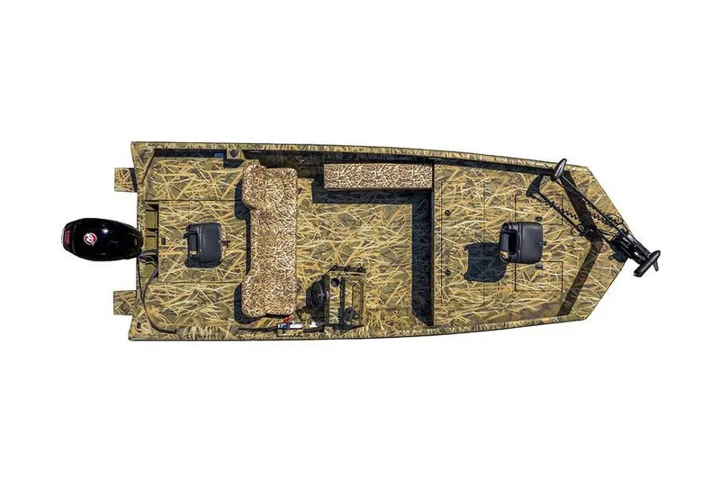 Slide: The Image of Manufacturer Provided Image: Top view of 2026 Crestliner 2070 Retriever SCHD boat with camouflage design. - 20