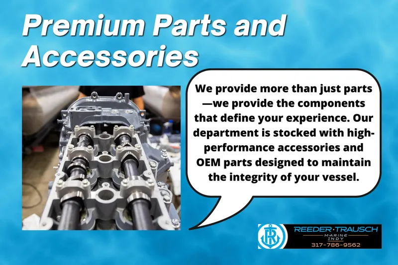 Slide: The Image of Premium parts and accessories advertisement for Bennington 168 SLJ, 2027 model. - 9