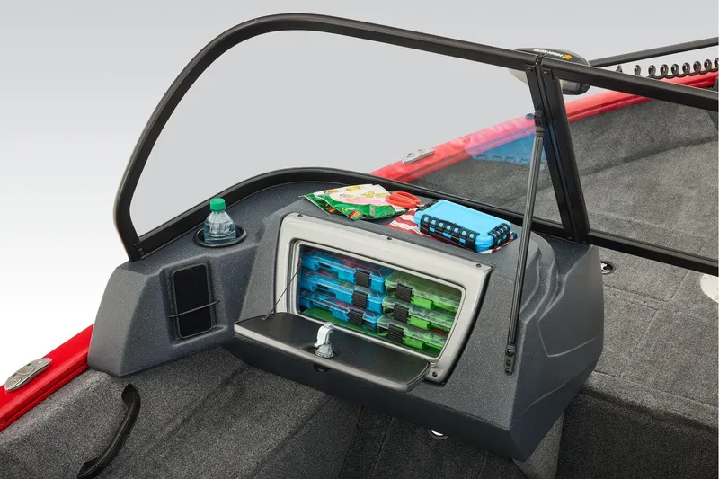 Slide: The Image of Manufacturer Provided Image: 2026 Tracker Pro Guide V-16 WT boat interior with organized storage and accessories. - 22