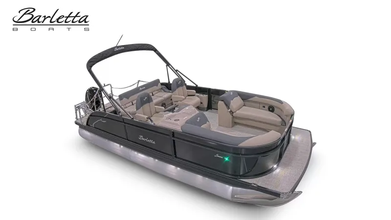 The Image of Barletta SANZA 22UC 2027: Sleek pontoon boat with luxurious seating and modern design. - 1