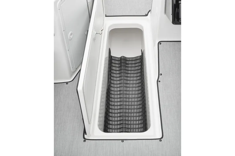 Slide: The Image of Yamaha Boats AR195 2026: Storage compartment with non-slip mat in the floor. - 6