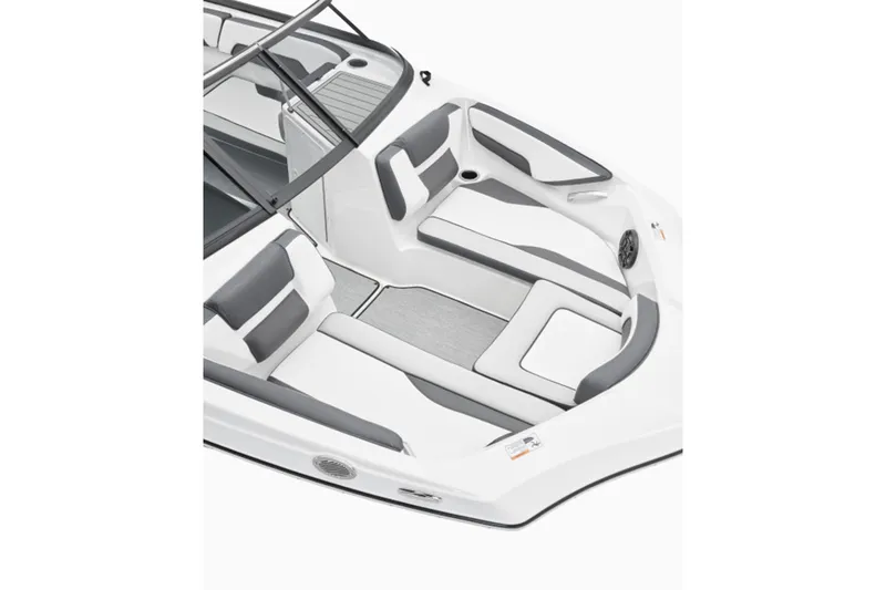 Slide: The Image of The image shows the interior of a Yamaha AR195 boat with white and gray seating. - 7