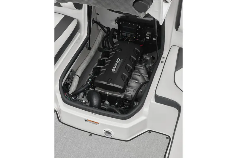 Slide: The Image of Engine compartment of the Yamaha AR195 boat with a clean, modern design. - 4