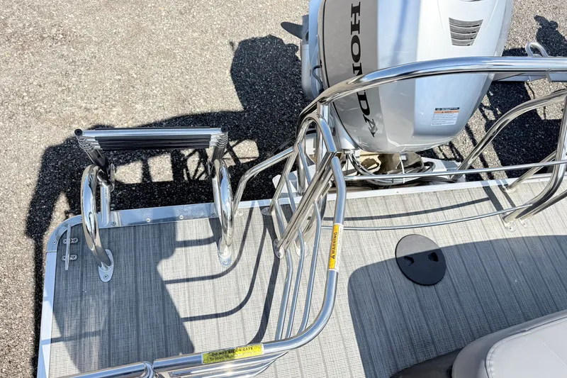 Slide: The Image of Rear view of 2020 Godfrey Sweetwater 2286 C pontoon boat with Honda motor. - 15