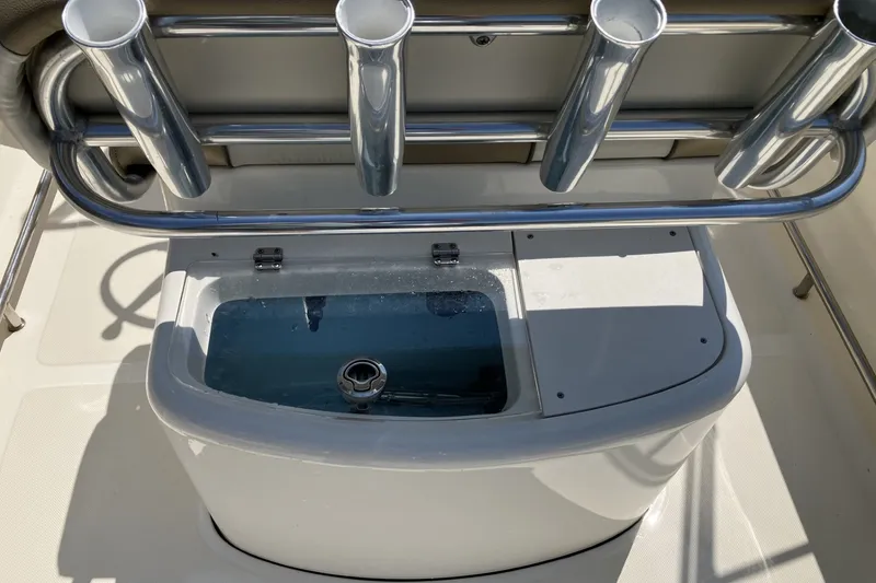 Slide: The Image of 2017 Pioneer 202 Sportfish boat with rod holders and livewell. - 14
