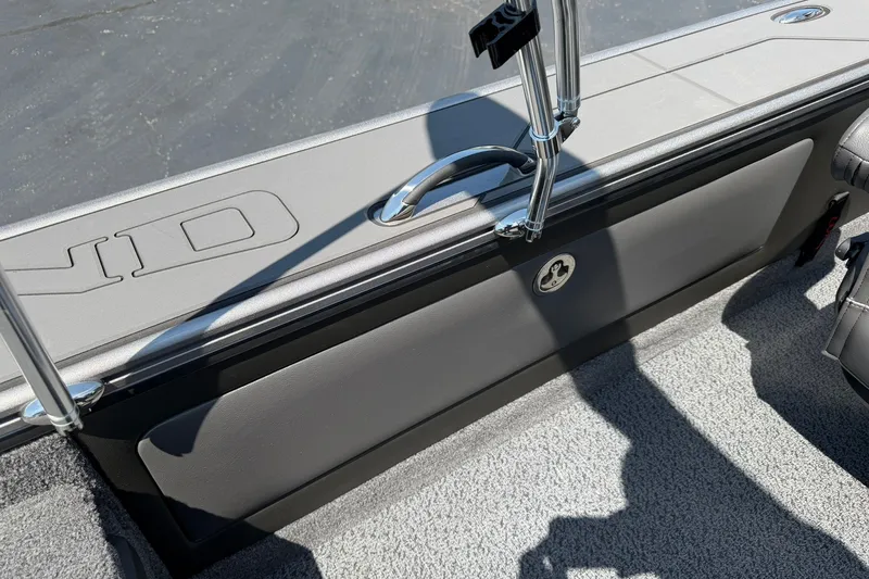 Slide: The Image of 2027 Lund 1875 Pro-V boat interior with sleek design and modern features. - 20