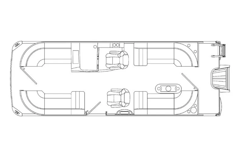 Slide: The Image of Manufacturer Provided Image: Floor plan of 2026 Premier 230 Sunsation RF - CL pontoon boat layout. - 2