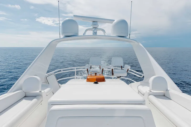 Slide: The Image of Luxury Viking 76 Enclosed Bridge yacht cruising on open sea, 2012 model. - 40