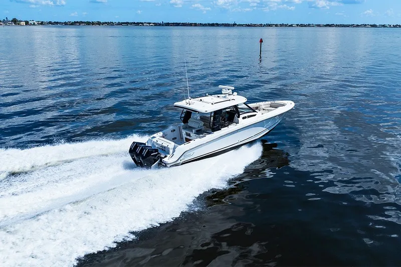 Slide: The Image of 2023 Boston Whaler 350 Realm underway - 61