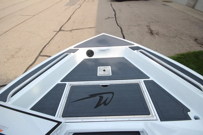 Slide: The Image of Bow view of 2027 Weldcraft 240 Maverick DV boat with sleek deck design. - 29
