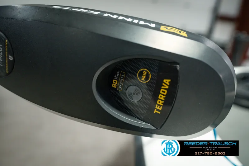 Slide: The Image of Minn Kota Terrova trolling motor close-up, featuring Bluetooth and i-Pilot technology. - 53