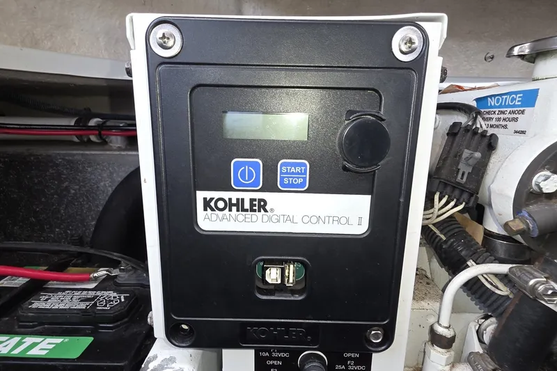 Slide: The Image of Kohler Advanced Digital Control II panel on 2017 Crownline 325 SCR boat. - 40