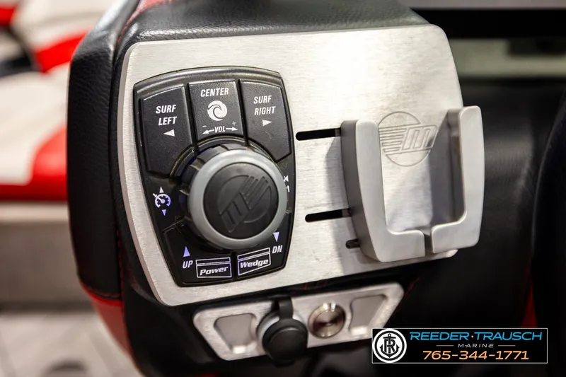 Slide: The Image of Control panel of a 2017 Malibu Wakesetter 25 LSV boat with surf settings. - 36