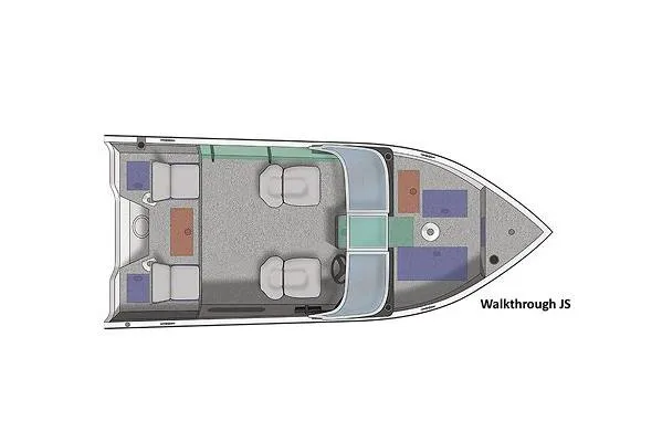 Slide: The Image of Manufacturer Provided Image: Top view of 2023 Crestliner 1650 Fish Hawk boat layout. - 17