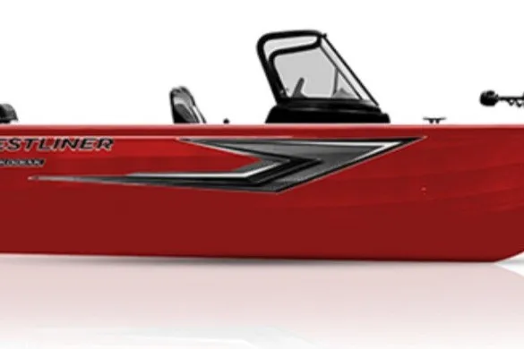 The Image of 2027 Crestliner 1650 Kodiak WT boat, red exterior, sleek design. - 0