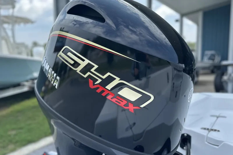 Slide: The Image of Yamaha SHO VMAX outboard motor on a 2027 Frontier 180 boat. - 15