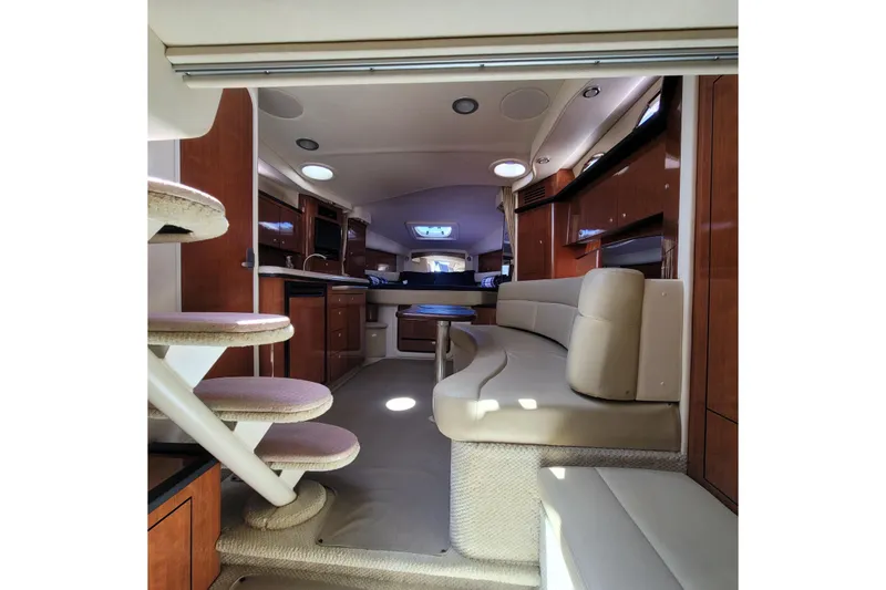 Slide: The Image of Luxurious interior of a 2007 Sea Ray 340 yacht with elegant seating and cabinetry. - 25