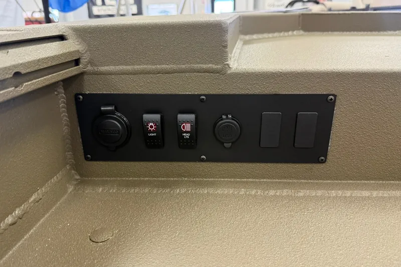 Slide: The Image of Control panel of 2027 Thor 1754 Thunder Hammer with switches and USB port. - 11