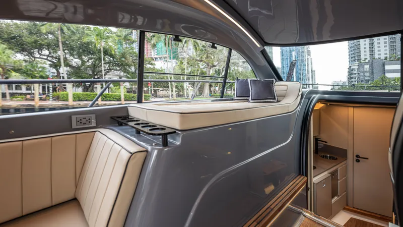 Slide: The Image of Interior of a modern Hanover 415 yacht, year 2026. - 17