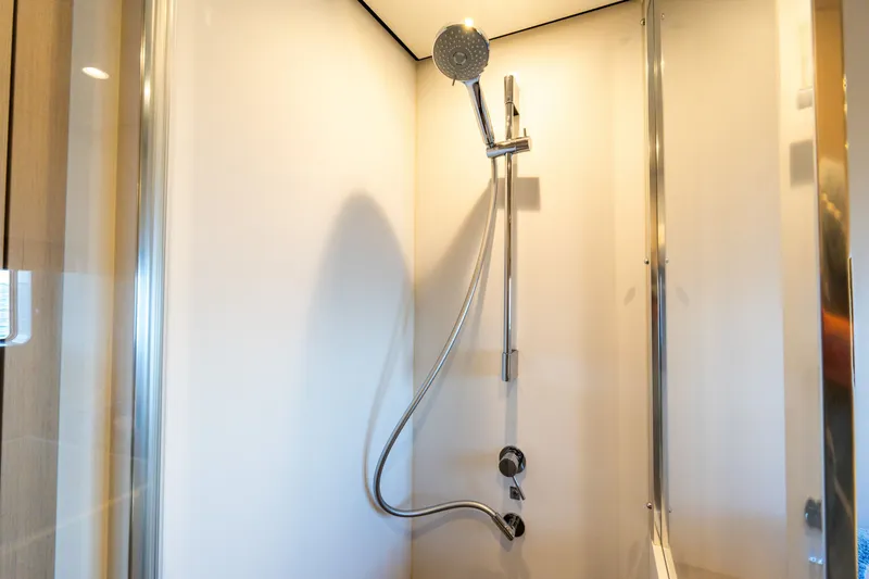 Slide: The Image of Shower area in 2023 Azimut Fly 68 yacht, featuring modern fixtures and sleek design. - 40