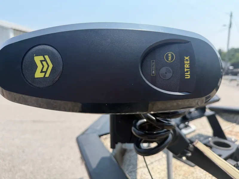 Slide: The Image of Close-up of a boat control system with Ultrex logo, mounted on a Tracker Pro Team 175 TXW. - 11