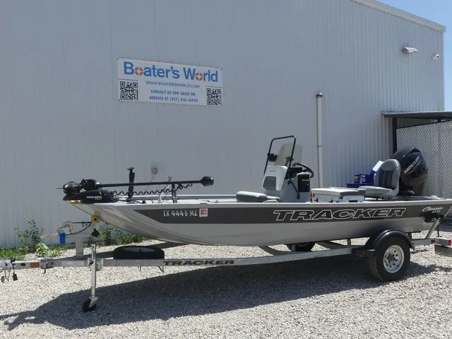 The Image of 2026 Tracker Bass Tracker Classic CC on a trailer in front of a building. - 1
