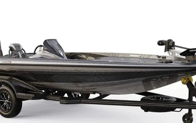 The Image of A sleek, modern boat with a streamlined design, mounted on a trailer. - 1