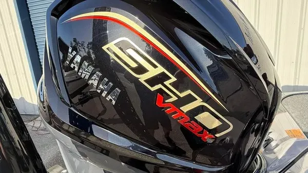 Slide: The Image of Close-up of a Yamaha SHO VMAX outboard motor on a boat. - 5