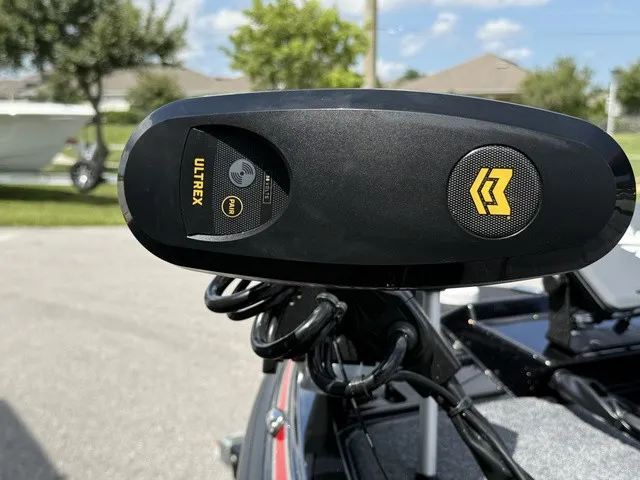 Slide: The Image of Close-up of an Ulterra motor on a Phoenix 920 Elite X II boat. - 11