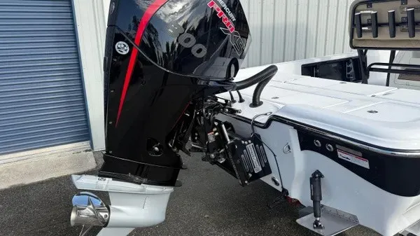 Slide: The Image of A 2026 Blazer PureBay 2400 with a powerful outboard motor. - 5