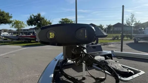 Slide: The Image of A modern navigation system is mounted on the deck of a Vexus AVX 1980 boat. - 6