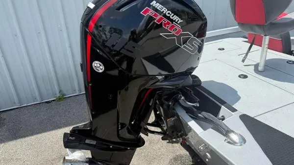 Slide: The Image of A Mercury Pro XS outboard motor is mounted on a 2018 Ranger RT188 boat. - 4
