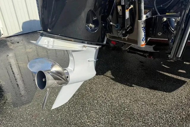 Slide: The Image of Close-up of a boat propeller on a 2019 Triton 20 TrX Patriot. - 5