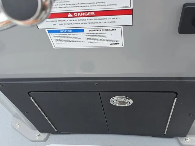 Slide: The Image of Close-up of a boat control panel with warning and notice signs. - 31