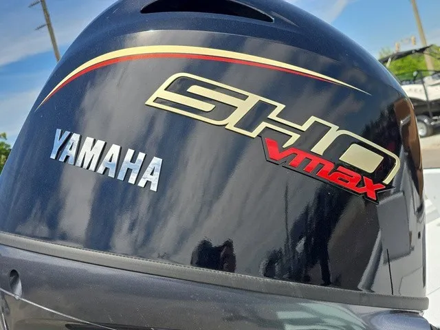 Slide: The Image of Close-up of a Yamaha SHO VMAX outboard motor. - 9
