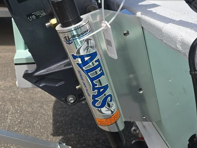 Slide: The Image of Close-up of an Atlas hydraulic system on an Xpress SW20B boat. - 12